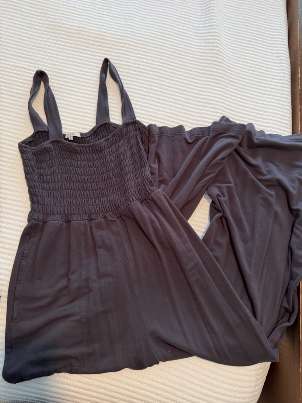 Z Supply Gray Smocked Romper